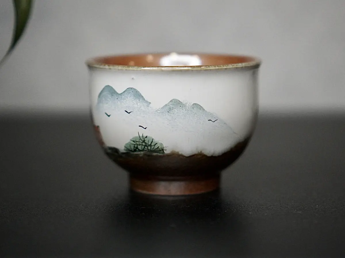 Пиала «Тигры» № 81, керамика Цзиндэчжэнь, 95 мл