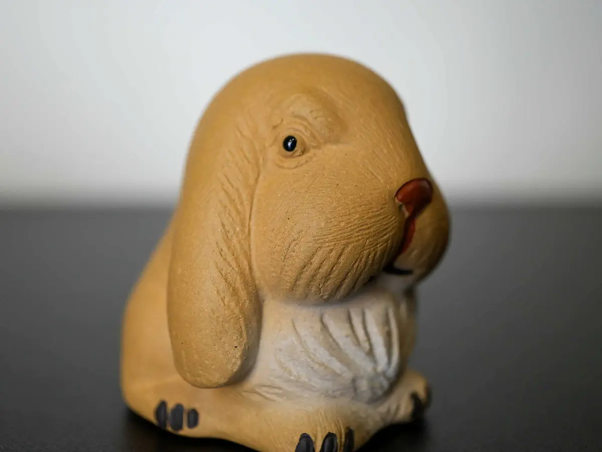 Чайная фигурка «Заяц» № 91, исинская глина