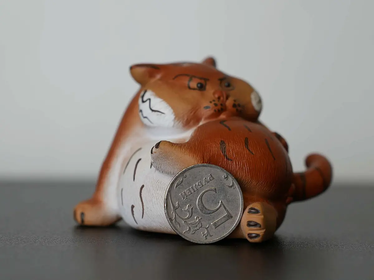 Чайная фигурка «Тигр» № 99, исинская глина