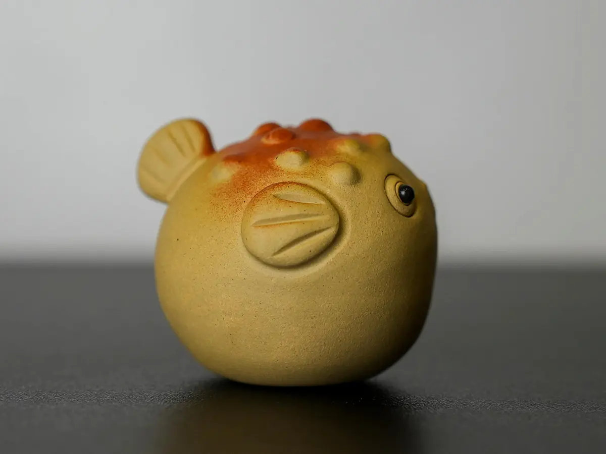 Чайная фигурка «Рыба Фугу» № 38, исинская глина