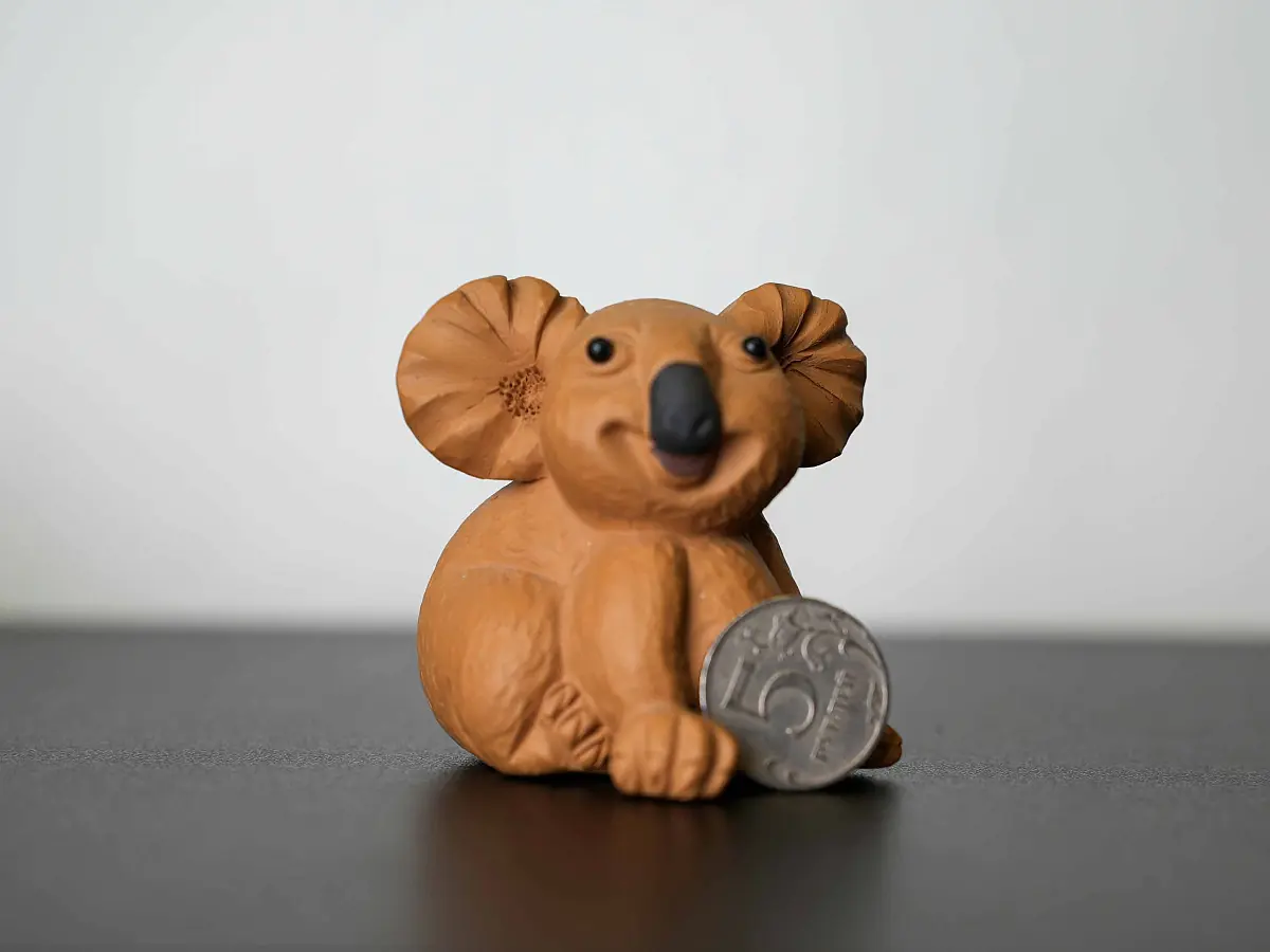 Чайная фигурка «Счастливая коала» № 93, исинская глина