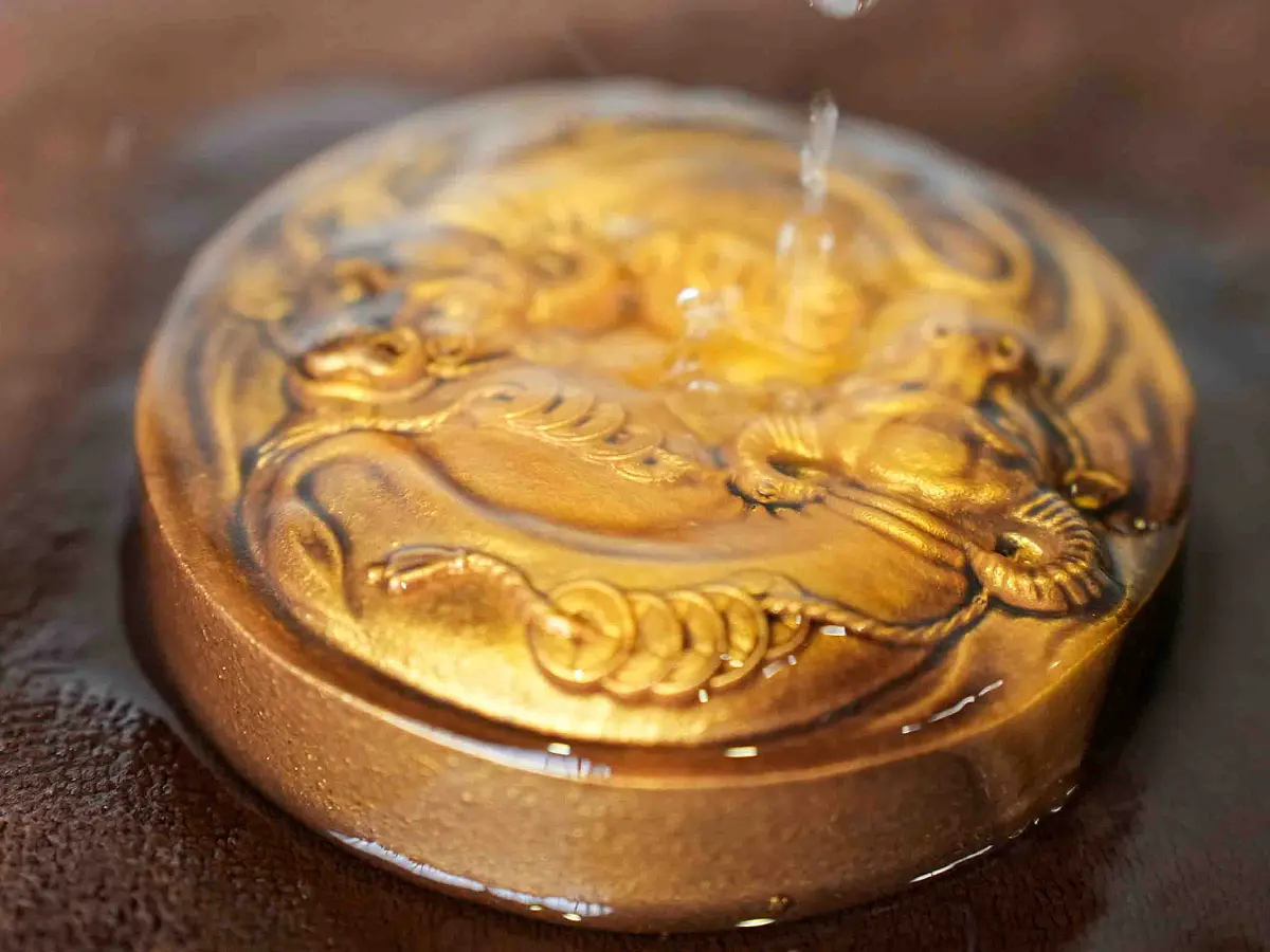 Чайная фигурка «Быки» № 41, меняющая цвет