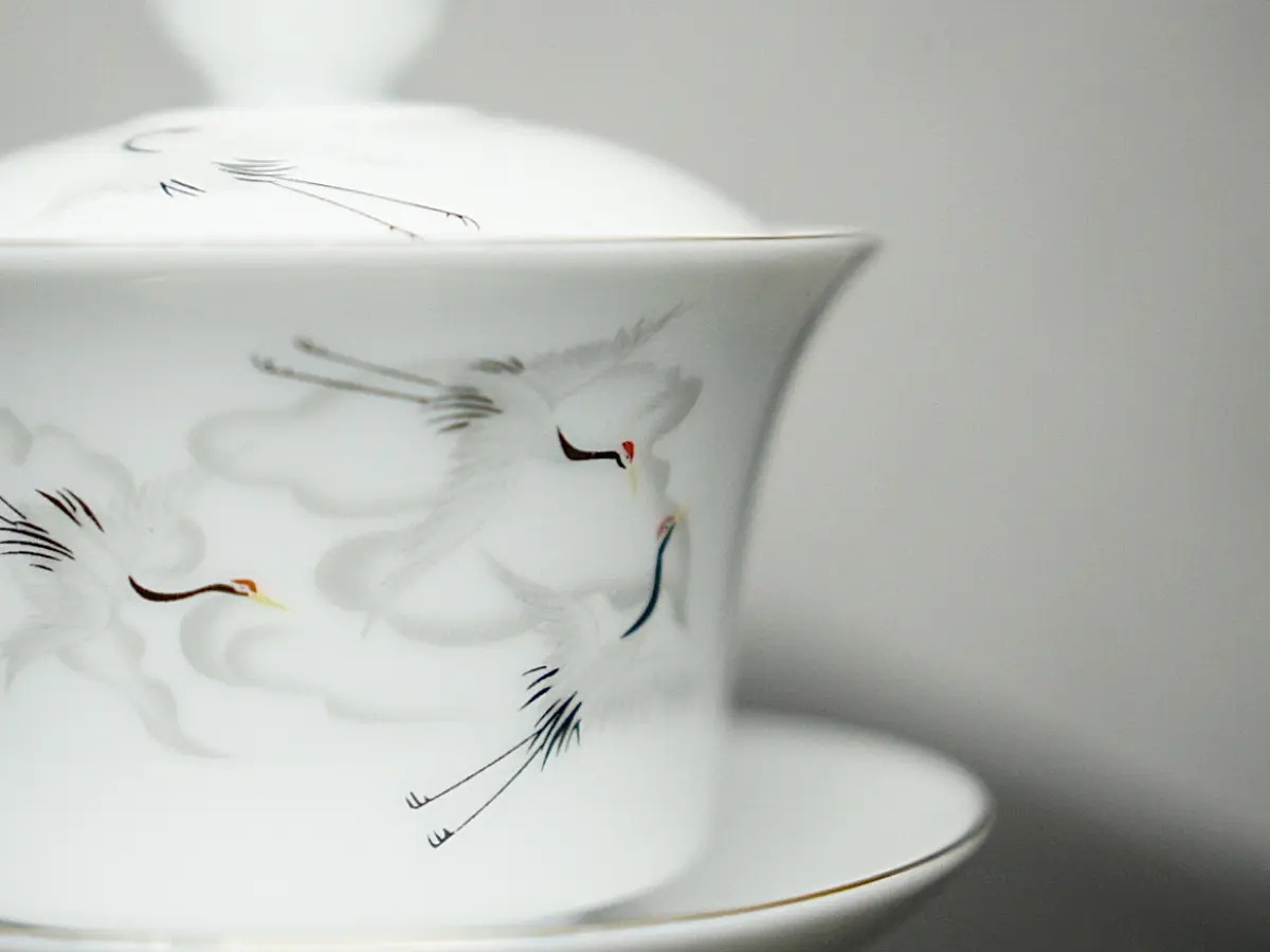 Гайвань «Журавли» № 58, фарфор, 145 мл