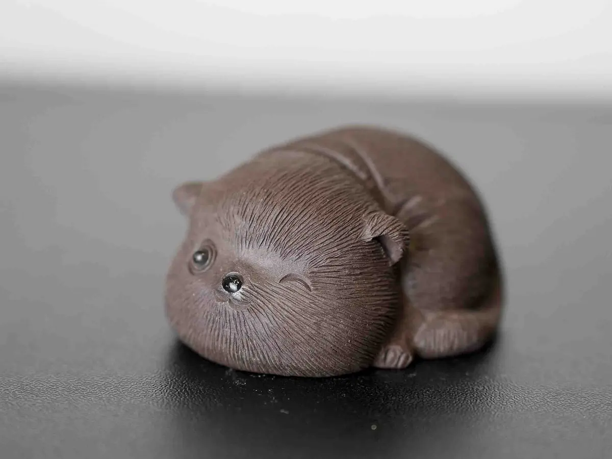 Чайная фигурка «Котёнок» № 57, исинская глина