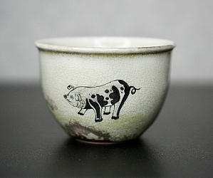 Пиала «Свинка» №51, керамика Цзиндэчжэнь, 142 мл