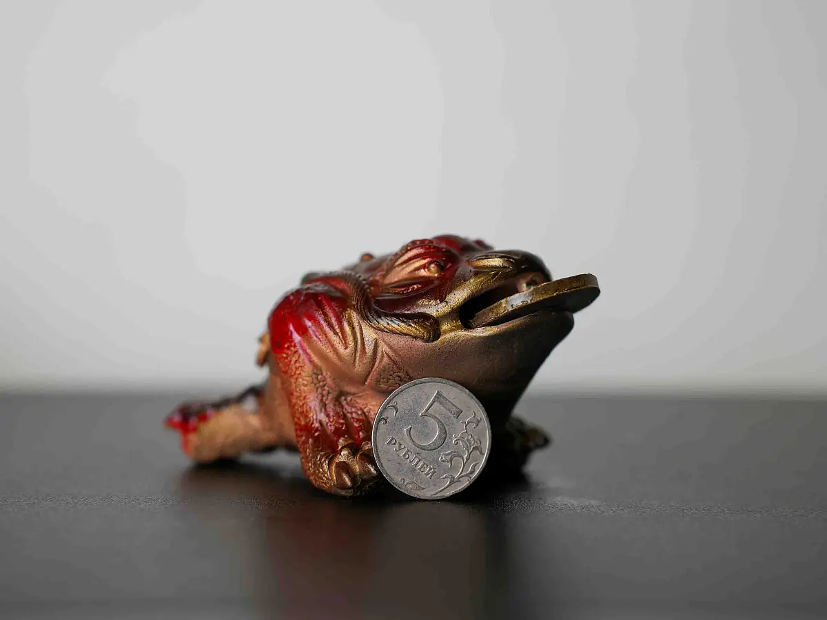 Чайная фигурка «Денежная жаба» № 61, исинская глина