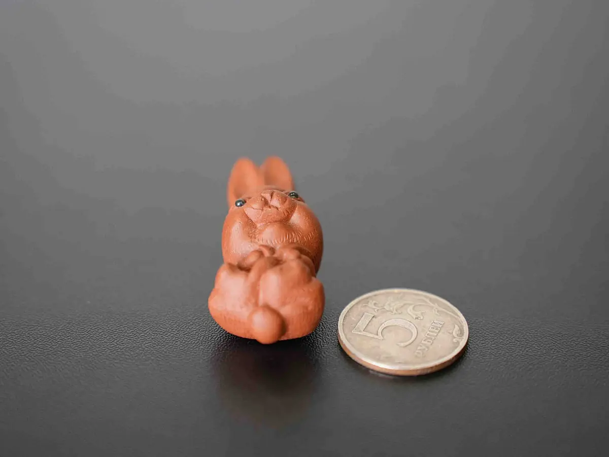 Чайная фигурка «Заяц» № 82, исинская глина