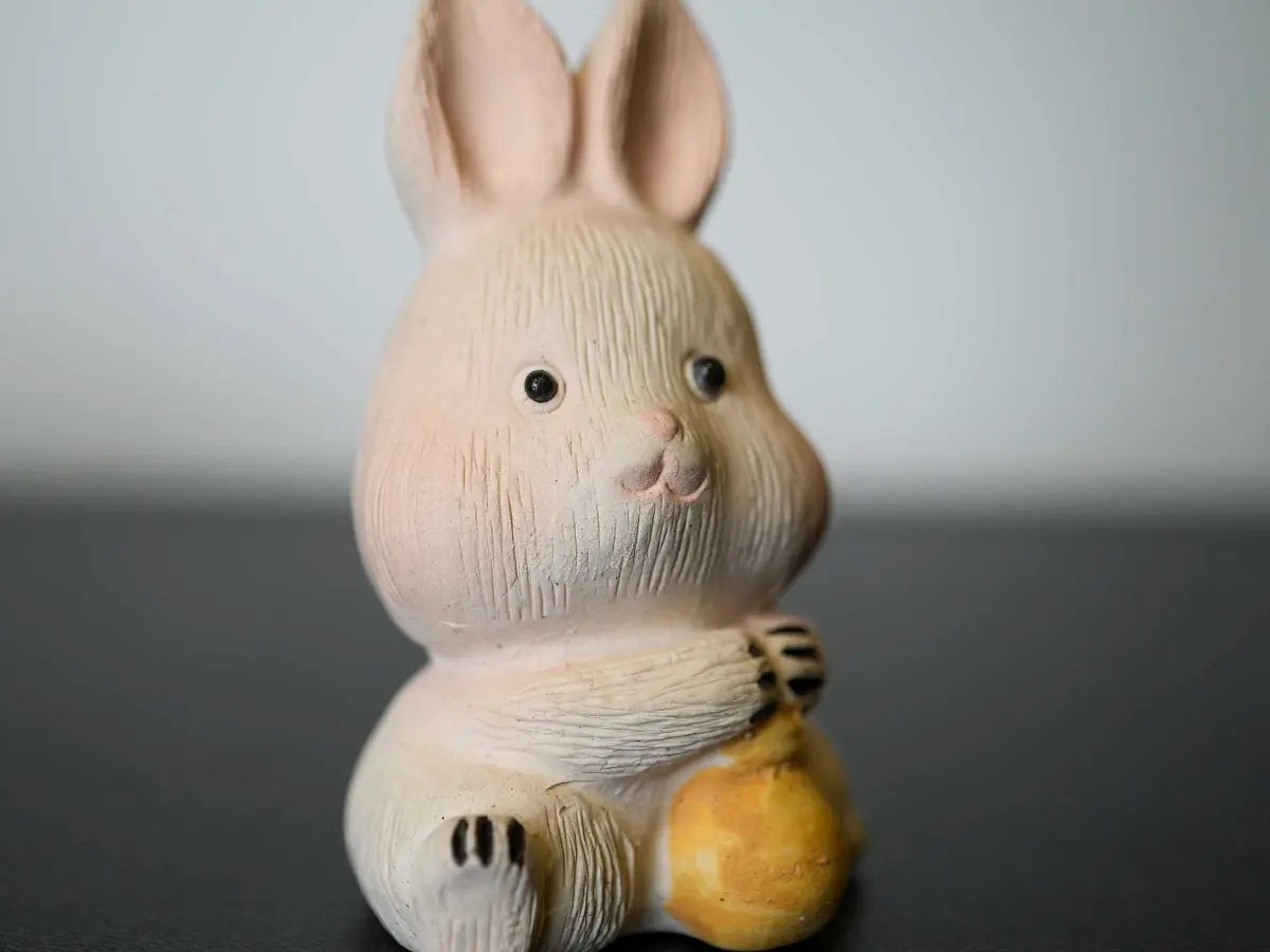 Чайная фигурка «Зайчик» № 86, исинская глина