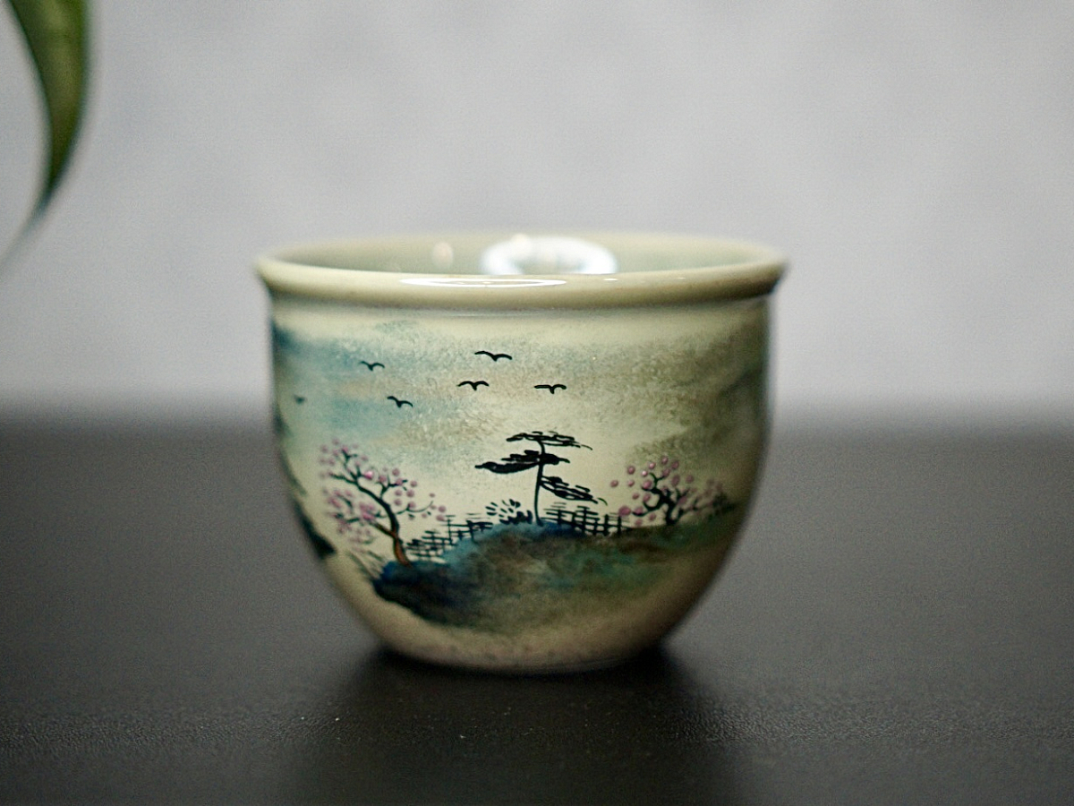 Пиала «Пейзаж» №88, керамика Цзиндэчжэнь, 110 мл