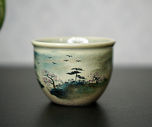 Пиала «Пейзаж» №88, керамика Цзиндэчжэнь, 110 мл