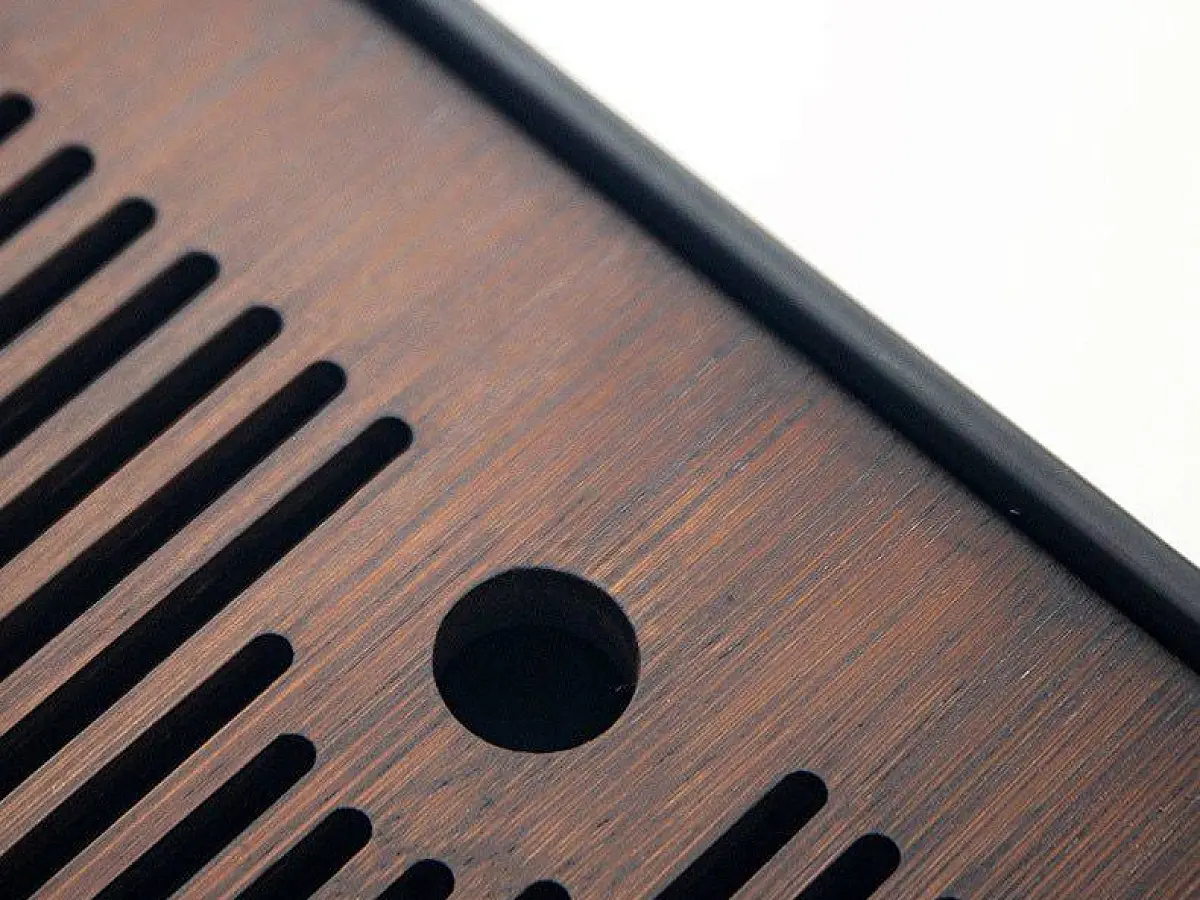 Бамбуковая чабань с пластиковым подносом № 23, размер 37х24х4 см.