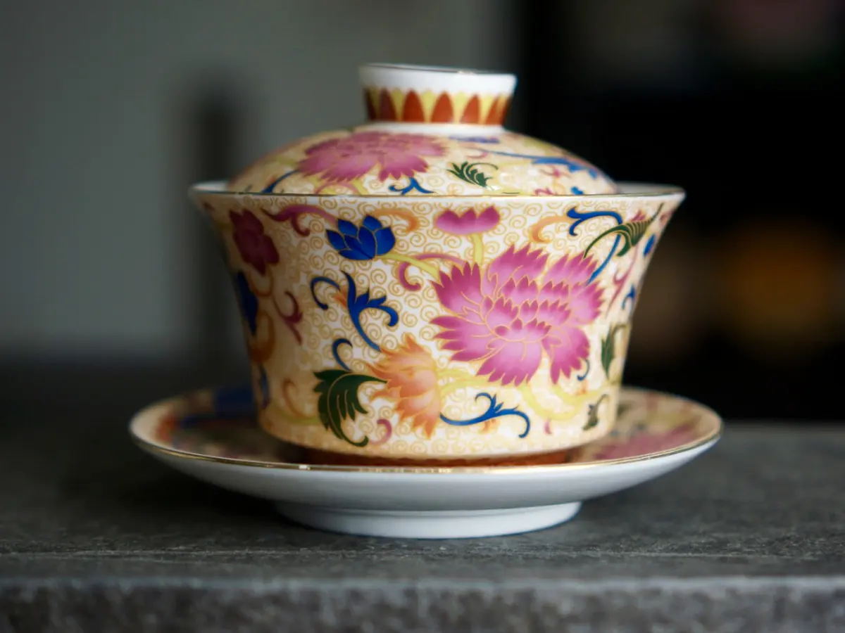 Гайвань «Дракон и павлин», фарфор Цзиндэчжэнь, 200 мл