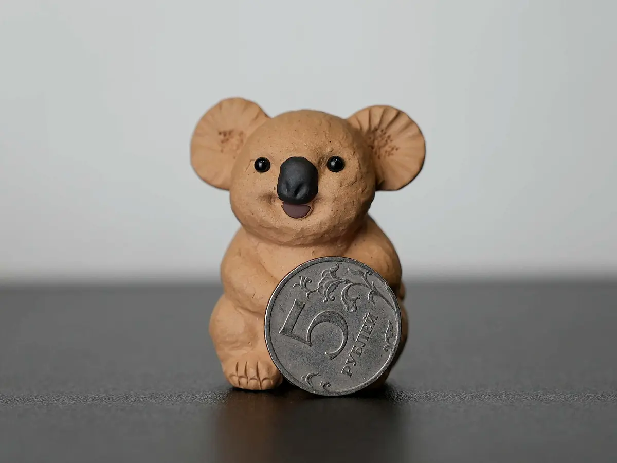 Чайная фигурка «Коала» № 51, исинская глина