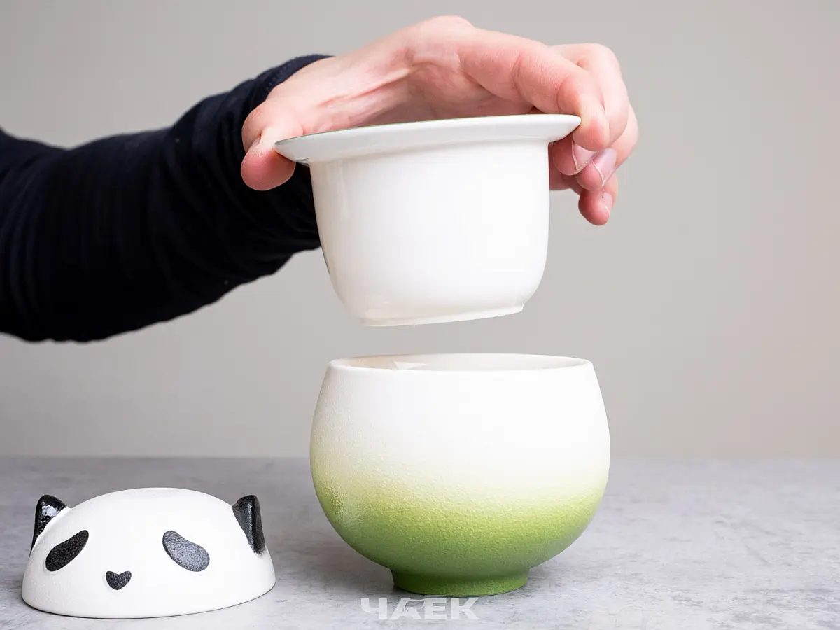 Походный чайный набор № 3 «Пандочка», зелёный