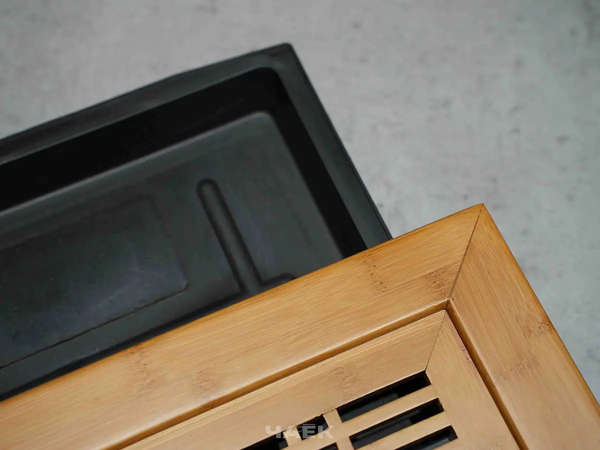 Чабань из бамбука с поддоном, средняя, 40х28 см