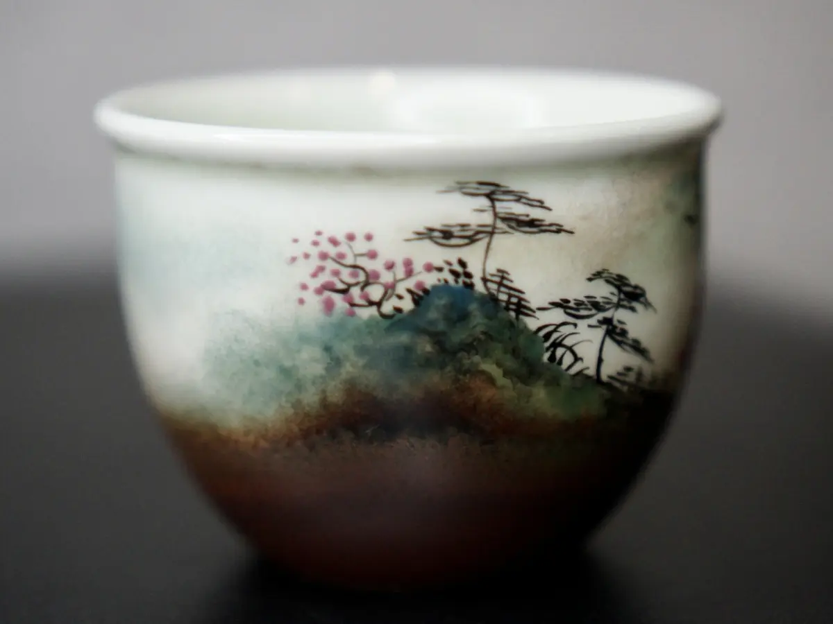 Пиала «Безмятежный Домик» № 57, керамика Цзиндэчжэнь, 115 мл