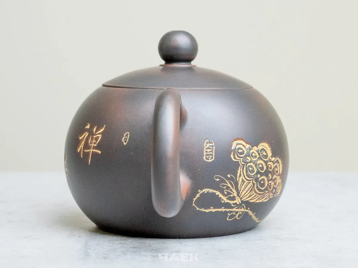 Чайник из Гуанси № 195, керамика Циньчжоу, 163 мл
