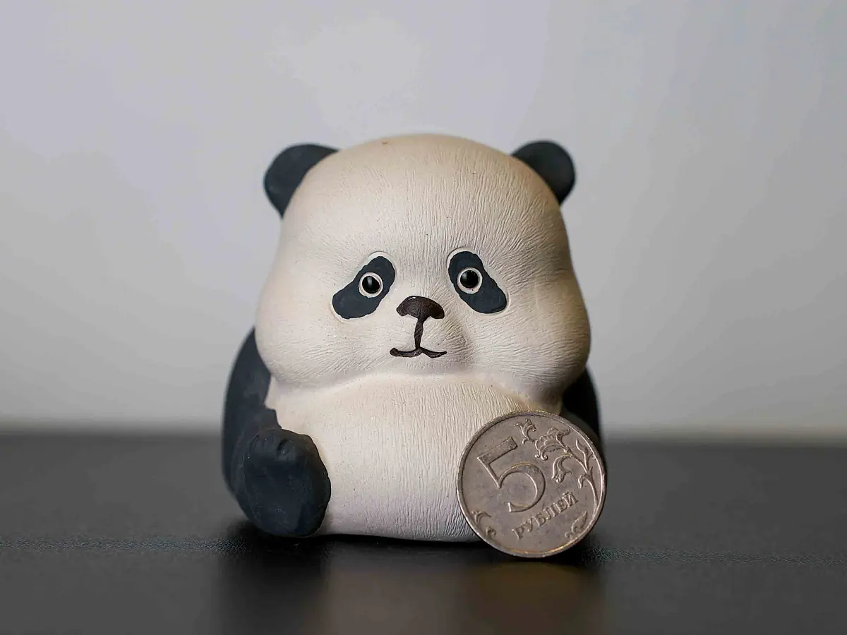 Чайная фигурка «Панда» № 46, исинская глина