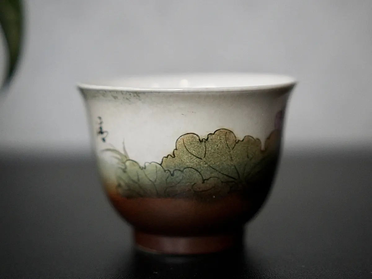 Пиала «Рыбки» № 61, керамика Цзиндэчжэнь, 135 мл