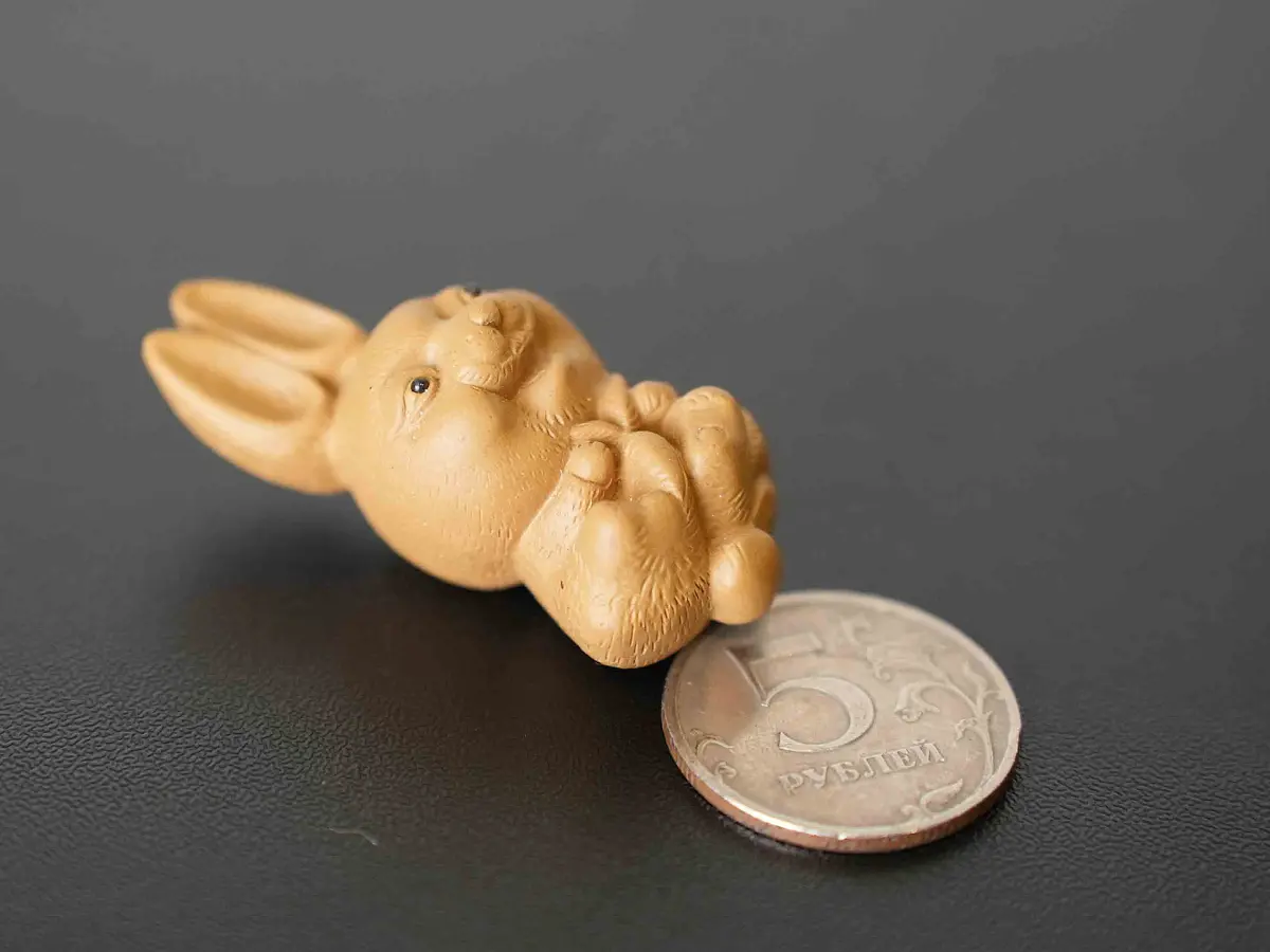 Чайная фигурка «Ушастый заяц» № 80, исинская глина