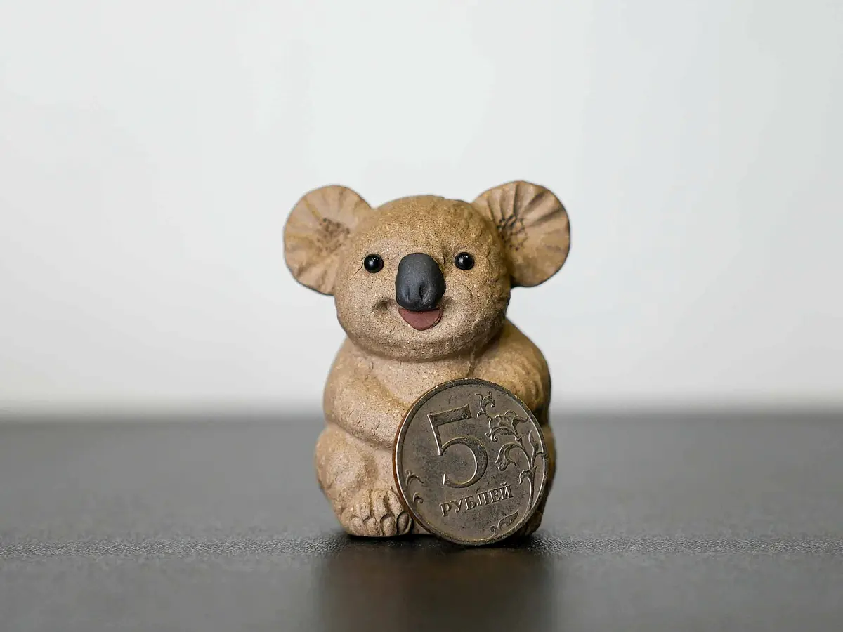 Чайная фигурка «Коала» № 55, исинская глина