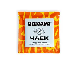 Тёмный чайный шоколад с пуэром, Unicava x ЧАЁК