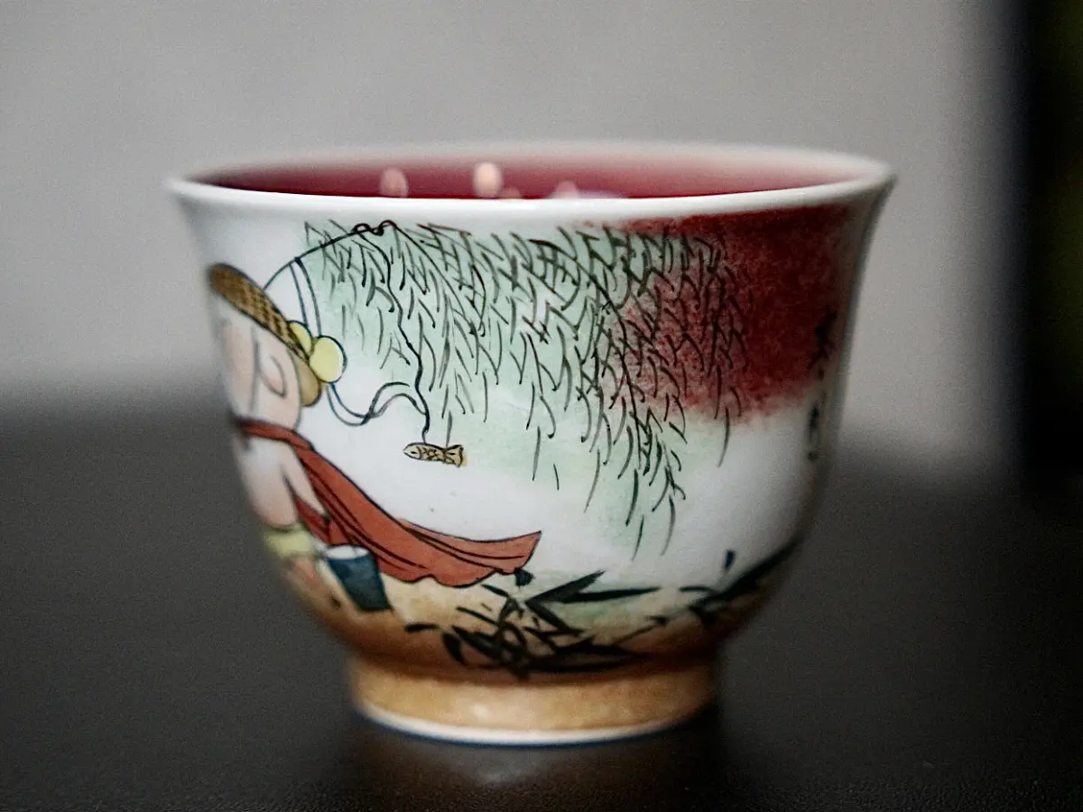 Пиала «Свинка» № 58, керамика Цзиндэчжэнь, 127 мл