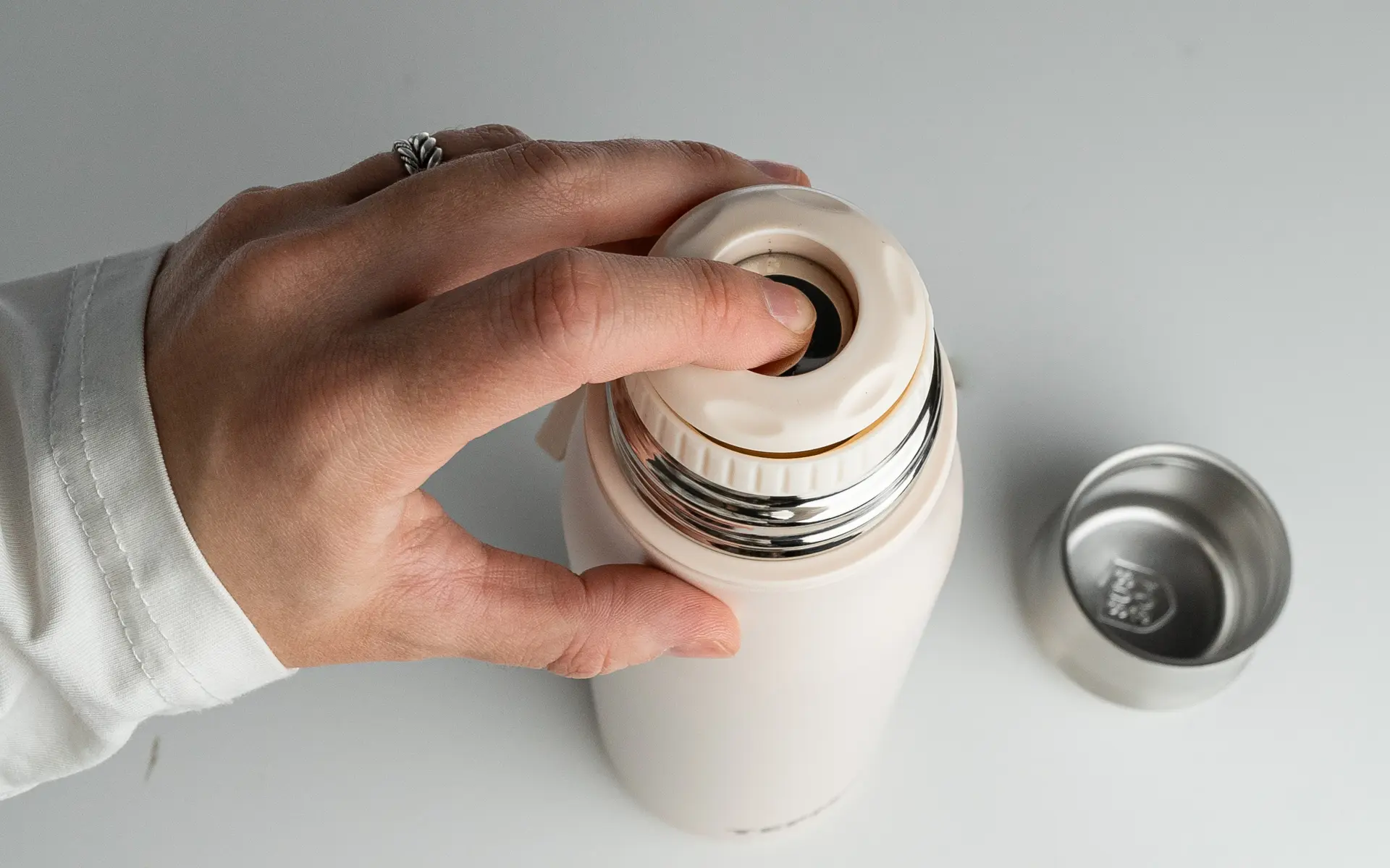 Термос для чая «ТЕРМÓЗ» с кнопкой, ЧАЁК, 800 мл