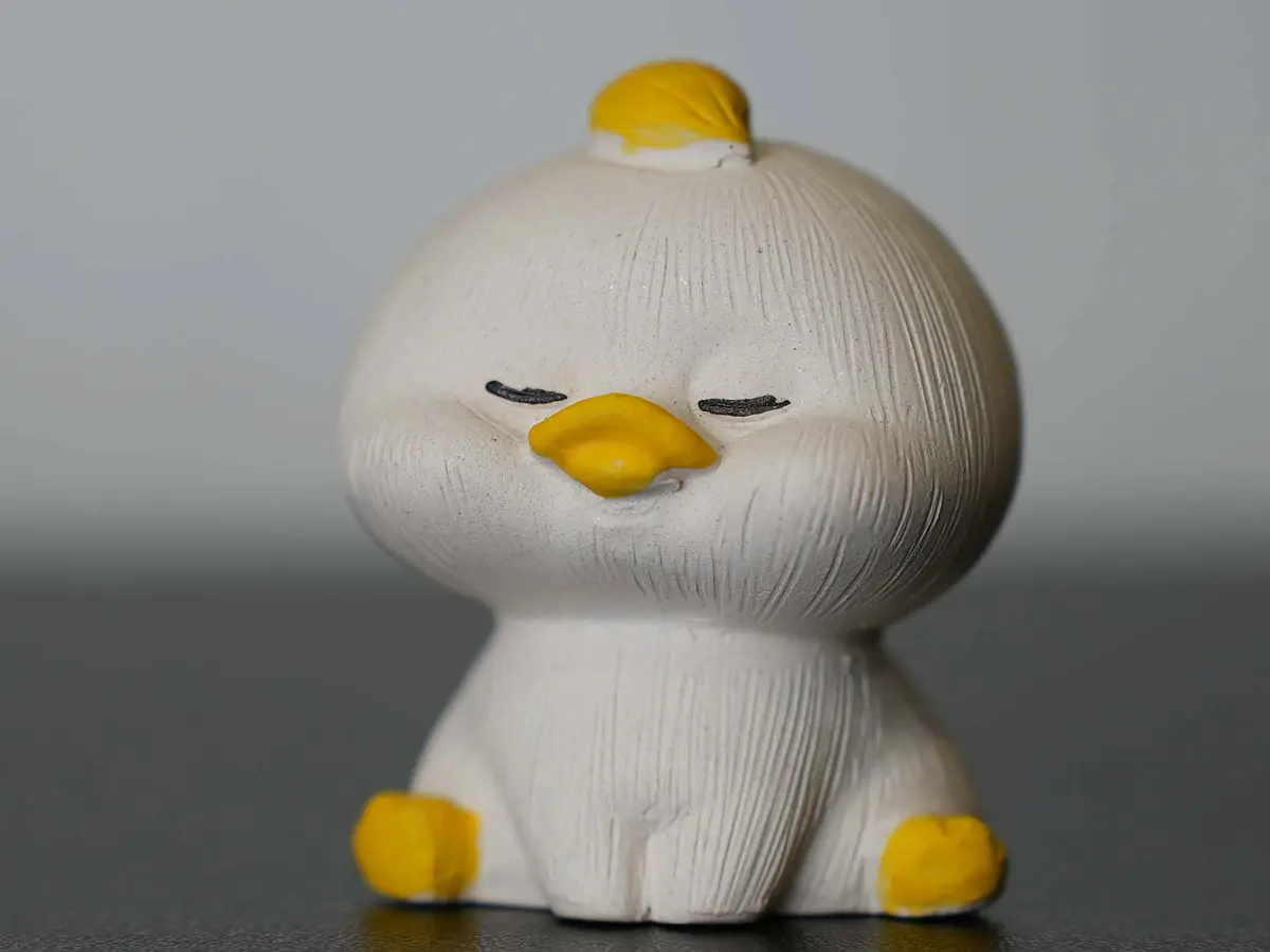 Чайная фигурка «Утёнок» № 58, исинская глина