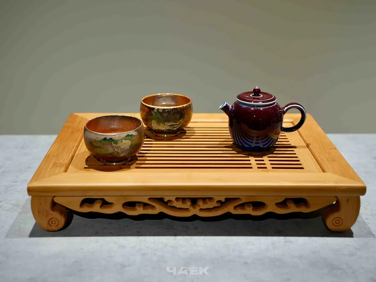 Чабань из бамбука с поддоном, средняя, 40х28 см