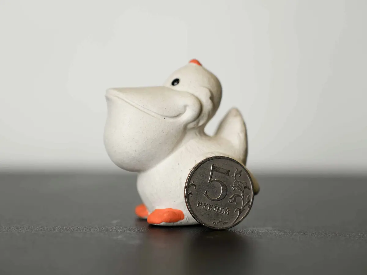 Чайная фигурка «Пеликан» № 87, исинская глина