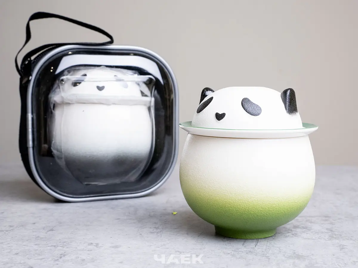 Походный чайный набор № 3 «Пандочка», зелёный