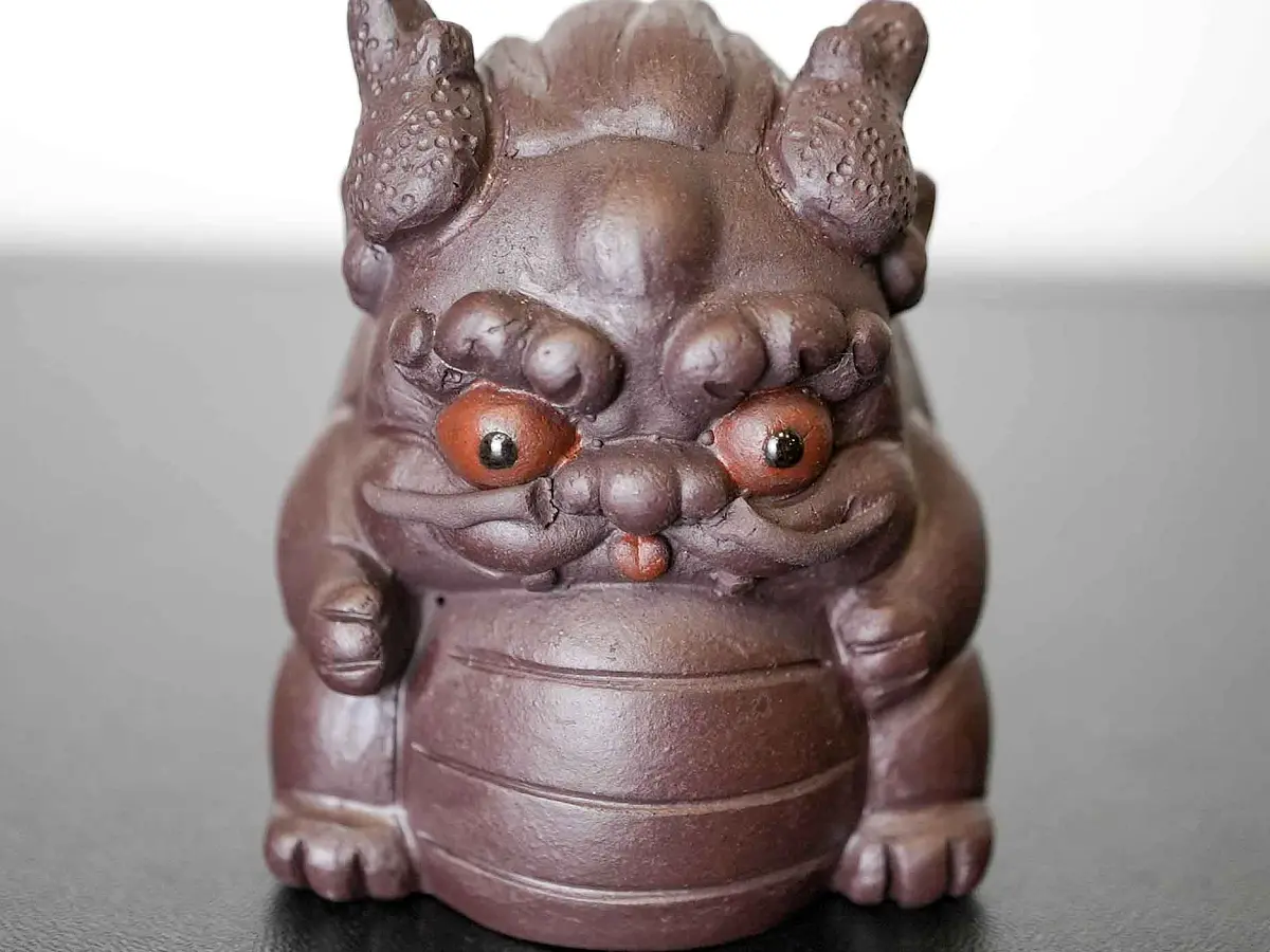 Чайная фигурка «Цилинь» № 44, исинская глина