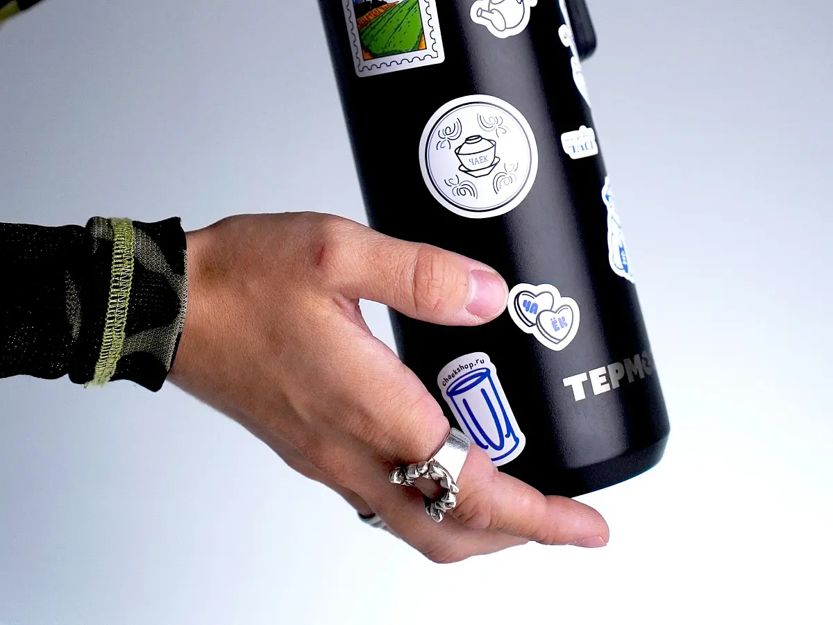 Термос для чая «ТЕРМÓЗ» с кнопкой, ЧАЁК, 800 мл