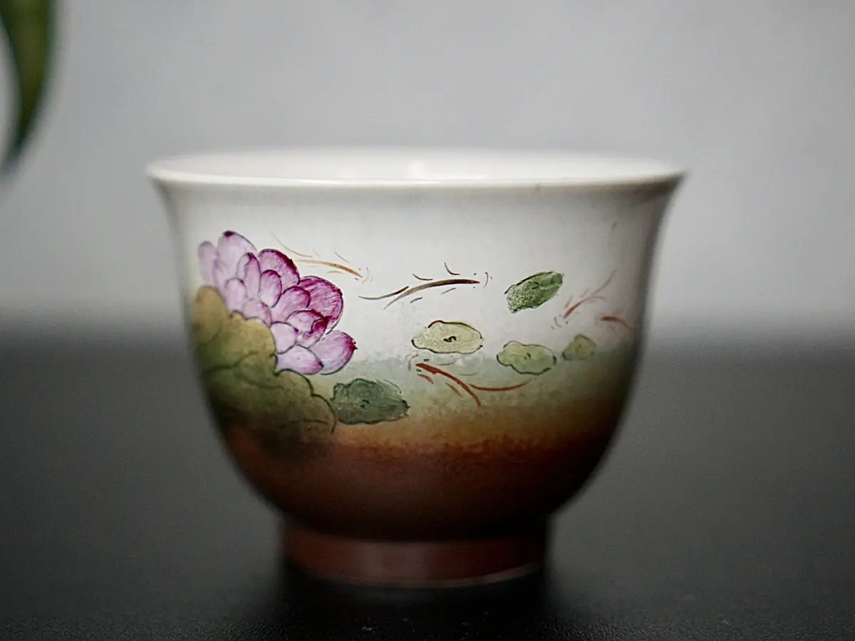 Пиала «Рыбки» № 61, керамика Цзиндэчжэнь, 135 мл