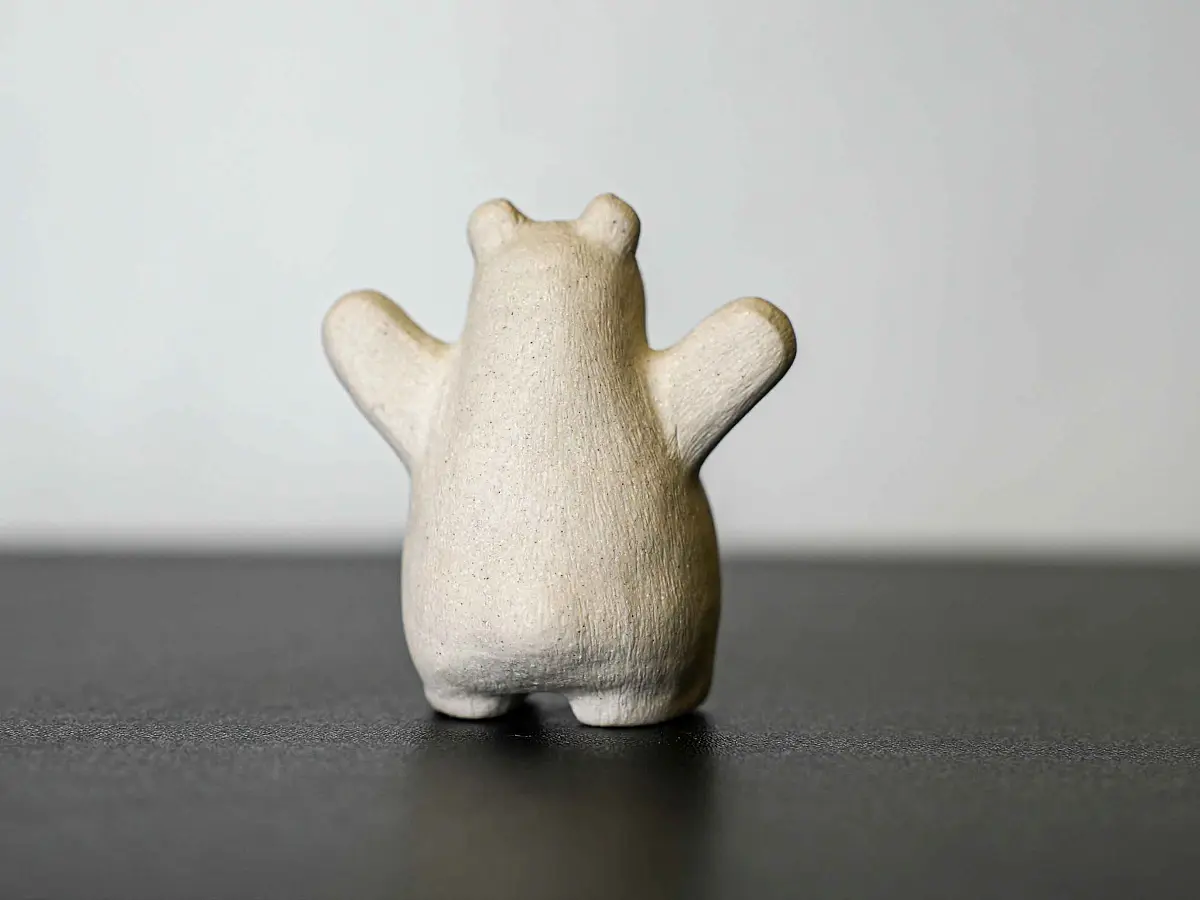 Чайная фигурка «Белый медведь» № 98, исинская глина