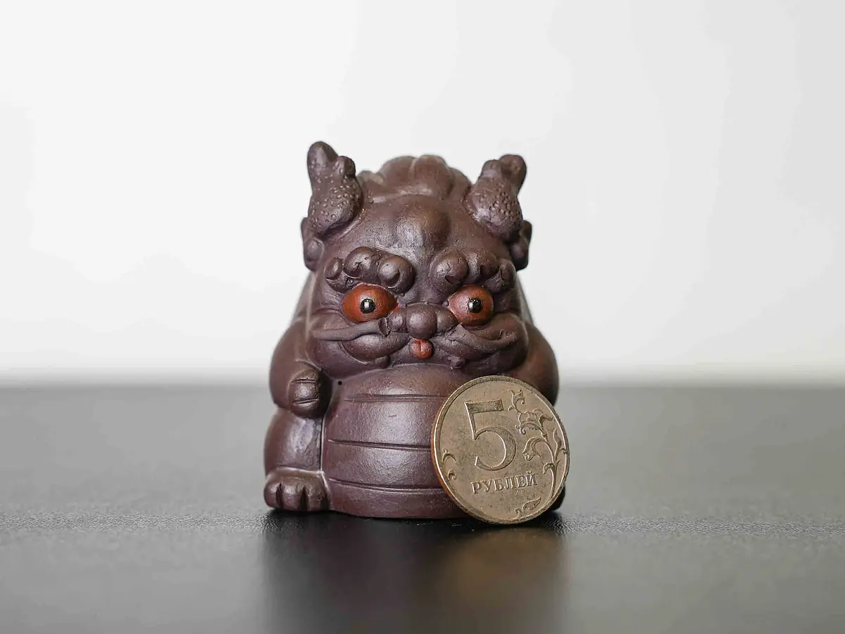 Чайная фигурка «Цилинь» № 44, исинская глина