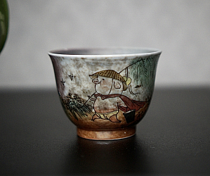 Пиала «Свинка» №69, керамика Цзиндэчжэнь, 132 мл