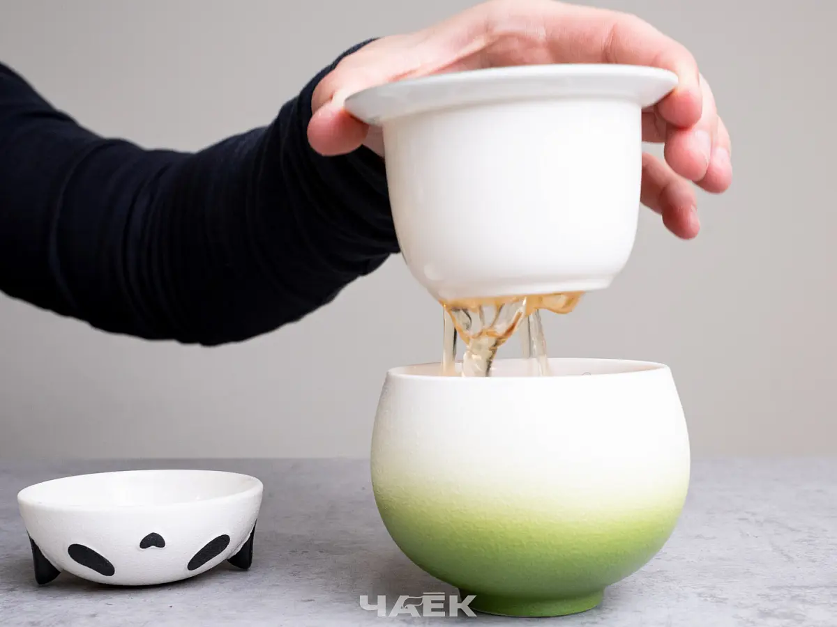 Походный чайный набор № 3 «Пандочка», зелёный