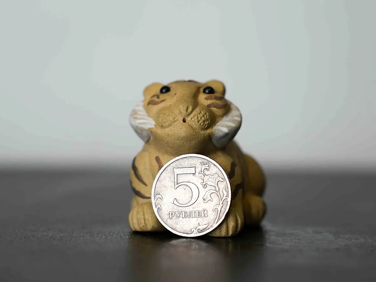 Чайная фигурка «Тигра» № 34, исинская глина