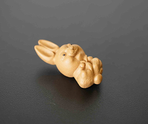 Чайная фигурка «Ушастый заяц» №80, исинская глина