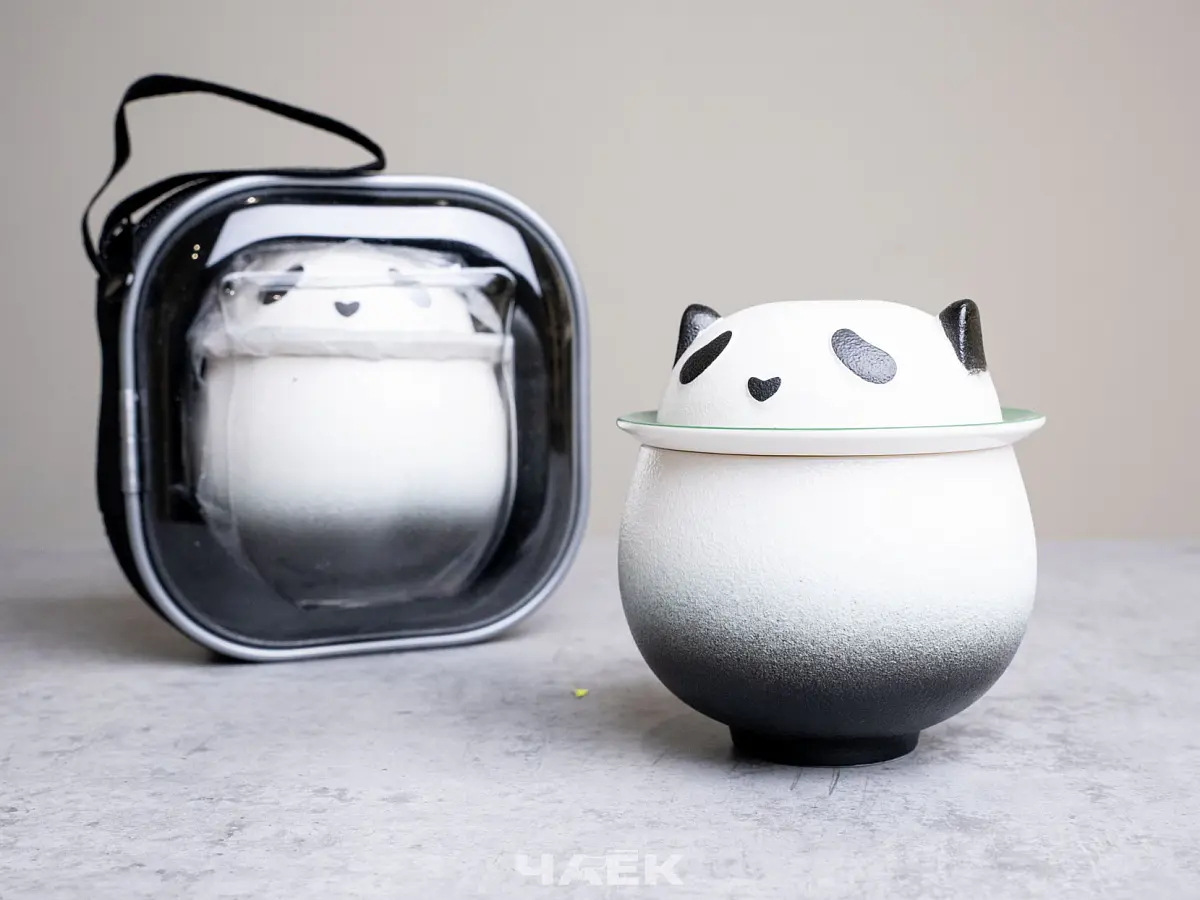 Походный чайный набор № 4 «Пандочка», чёрный