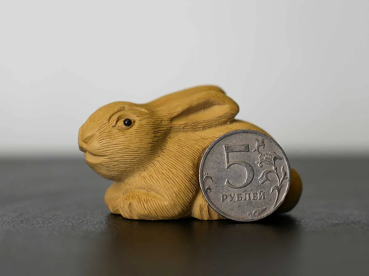 Чайная фигурка «Заяц» № 47, исинская глина