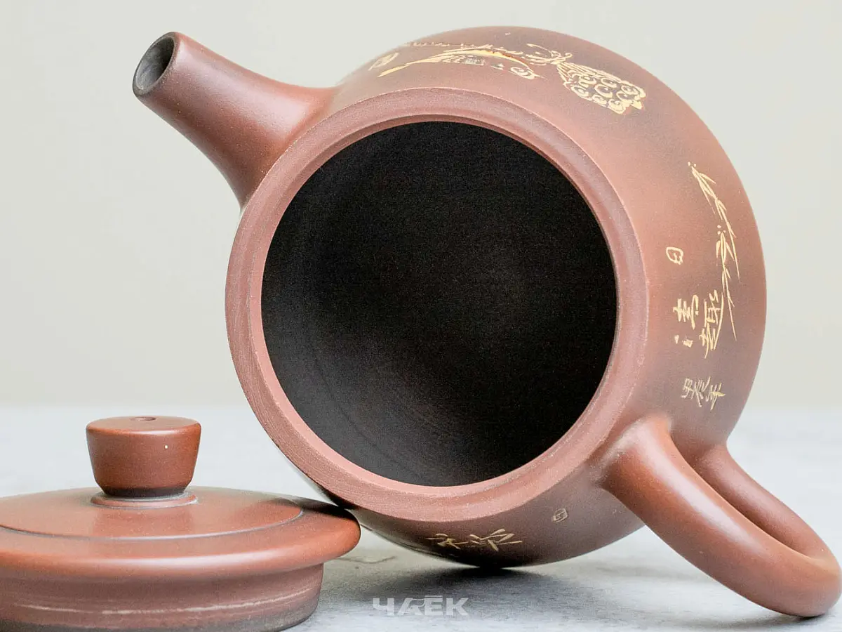Чайник из Гуанси № 196, керамика Циньчжоу, 127 мл