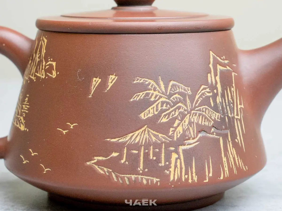 Чайник из Гуанси № 159, керамика Циньчжоу, 173 мл