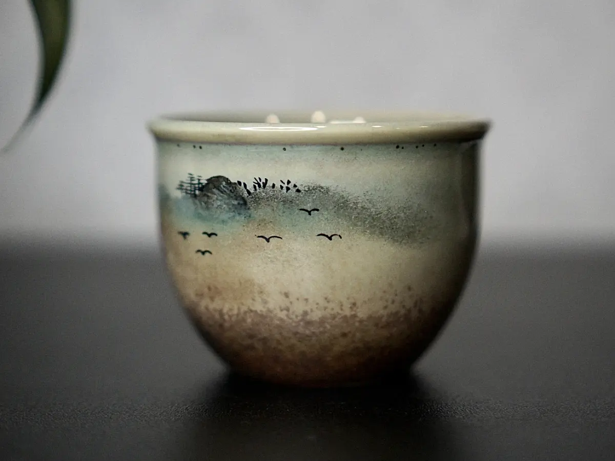 Пиала «Водопад» № 60, керамика Цзиндэчжэнь, 113 мл