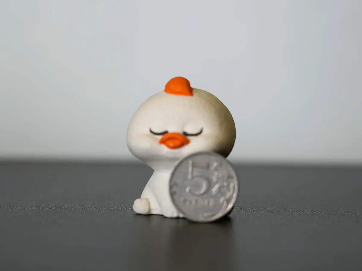 Чайная фигурка «Утёнок» № 65, исинская глина